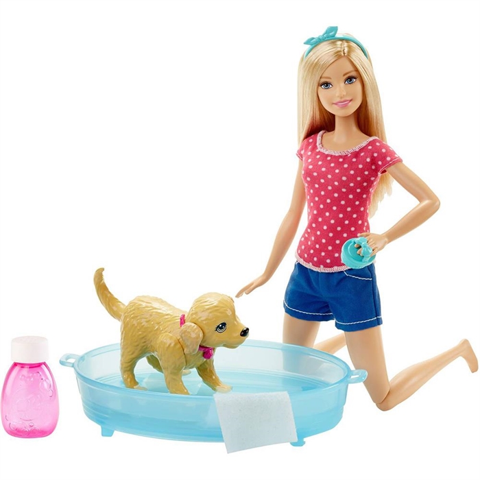 Barbie ve Köpekçik Banyo Keyfi Oyun Seti