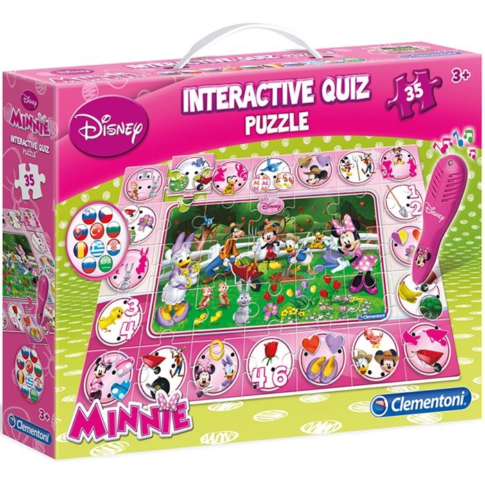 Clementoni Interactive Quiz Puzzle Yarışması Minnie Mouse 35 Parç