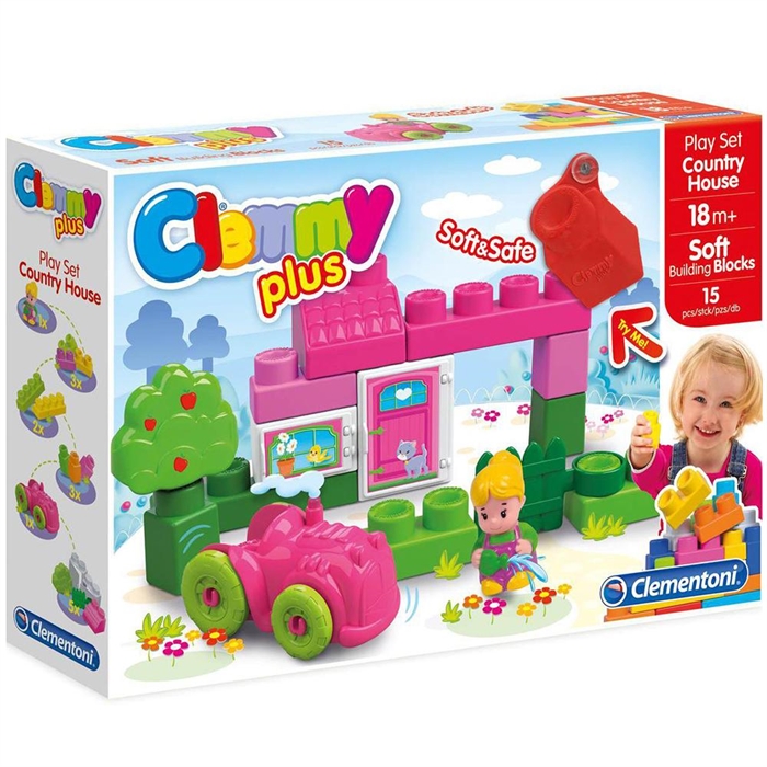 Clementoni Clemmy Plus Çiftlik Evi Soft Bloklar Oyun Seti 15 Parç