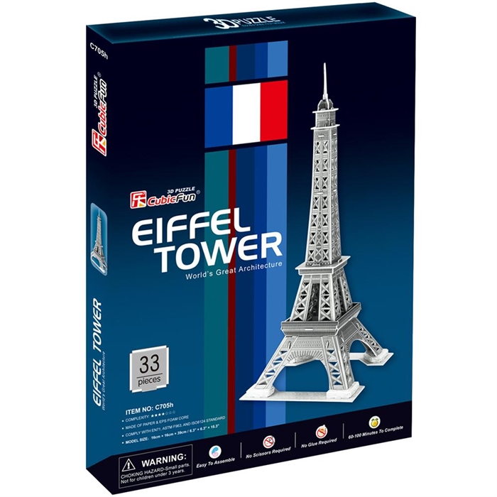 Cubic Fun 3D 33 Parça Puzzle Eyfel Kulesi - Fransa