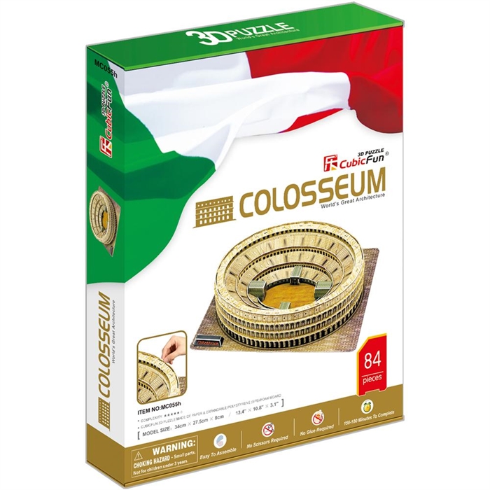 Cubic Fun 3D 84 Parça Puzzle Colosseum - İtalya