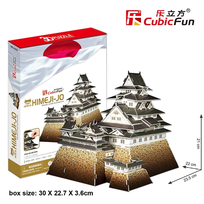 Cubic Fun 3D 89 Parça Puzzle Himeji Kalesi - Japonya