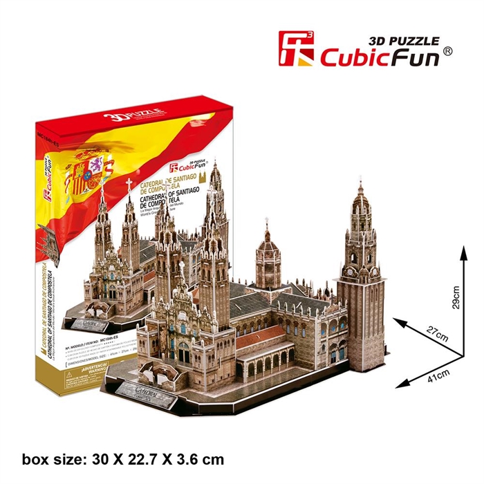 Cubic Fun 3D Puzzle 101 Parça Santiago de Compostela Katedrali -