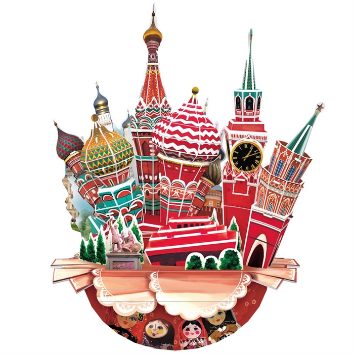 Cubic Fun 3D 68 Parça Puzzle Cityscape Moskova Şehir Kompozisyonu