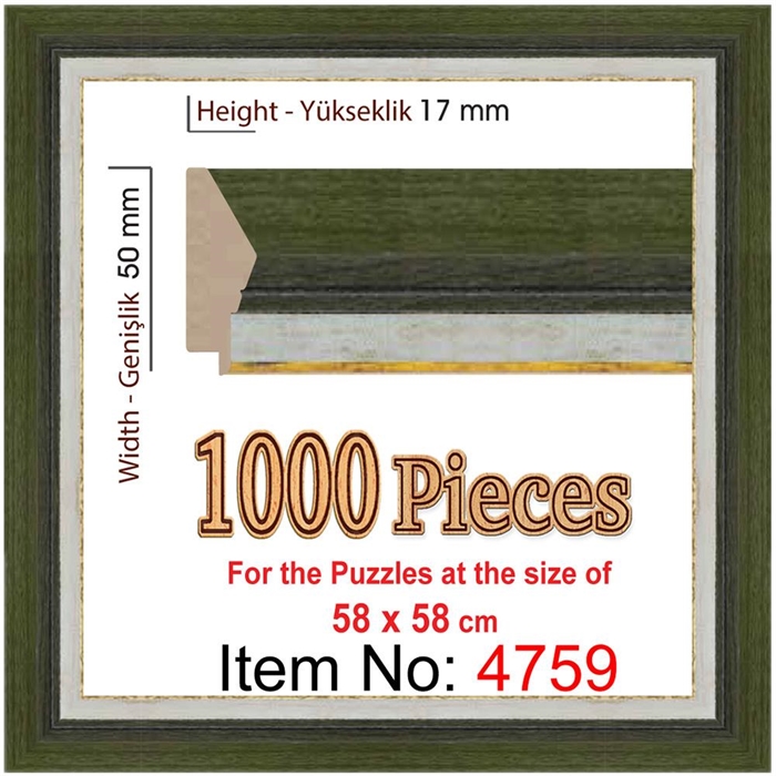 Heidi 1000 Parçalık Kare Puzzle Çerçevesi 58 x 58 cm 4759