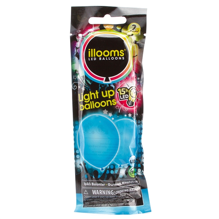 Illooms Led Işıklı Balon 2’li Paket Mavi Renk