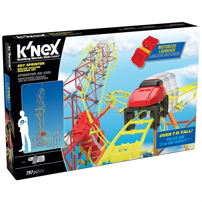 K’Nex Sky Sprinter Roller Coaster Seti (Motorlu) Thrill Rides Kne