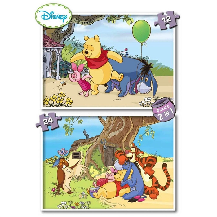 Ks Puzzle Winnie The Pooh Çocuk Puzzle 2 in 1 Model