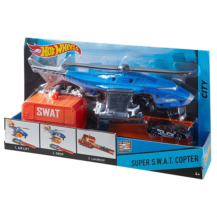 Hot Wheels Süper Swat Copter Kurtarma Ekibi Oyun Seti