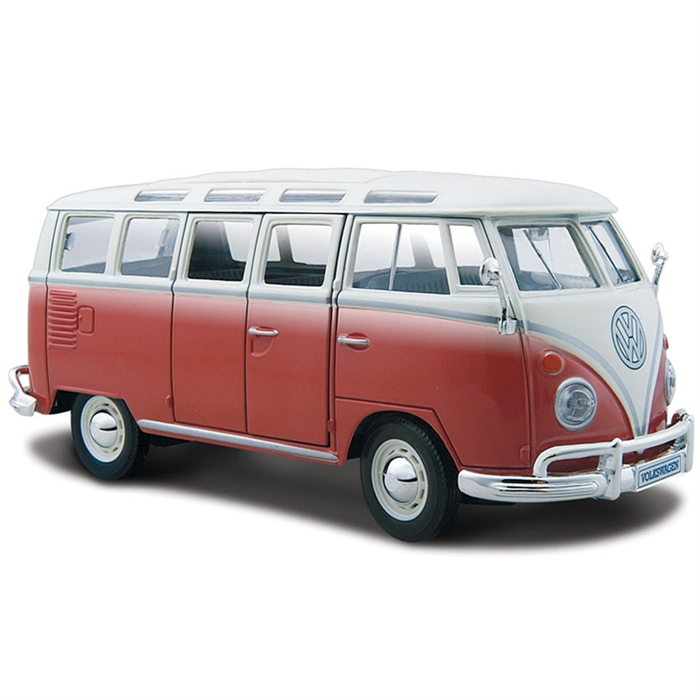 Maisto 1/25 Volkswagen Van Samba Model Araba Kırmızı