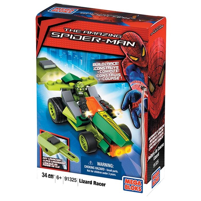 Mega Bloks The Amazing Spiderman Lizard Racer