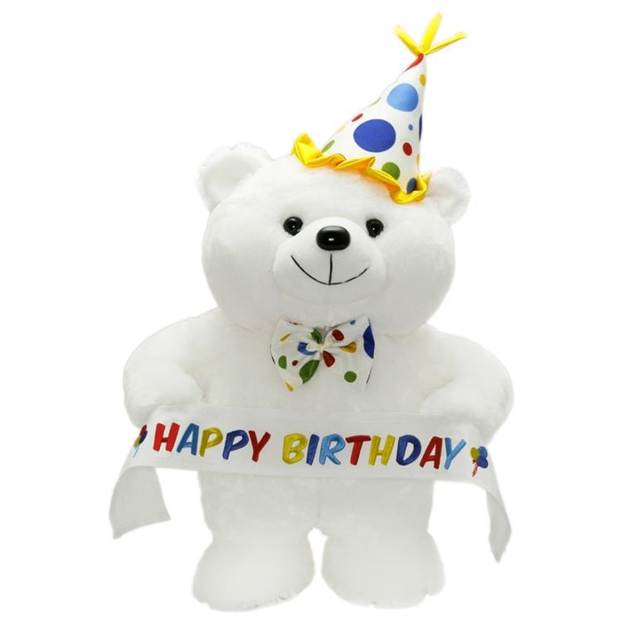 Neco Plush Papyonlu Happy Birthday Peluş Ayı 45 cm