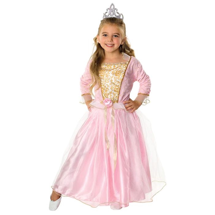 Rose Prenses Çocuk Kostüm Klasik 3-4 Yaş