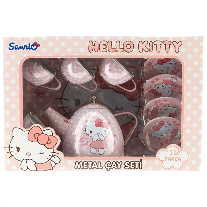 Hello Kitty Metal Çay Seti 11 Parça Model 1
