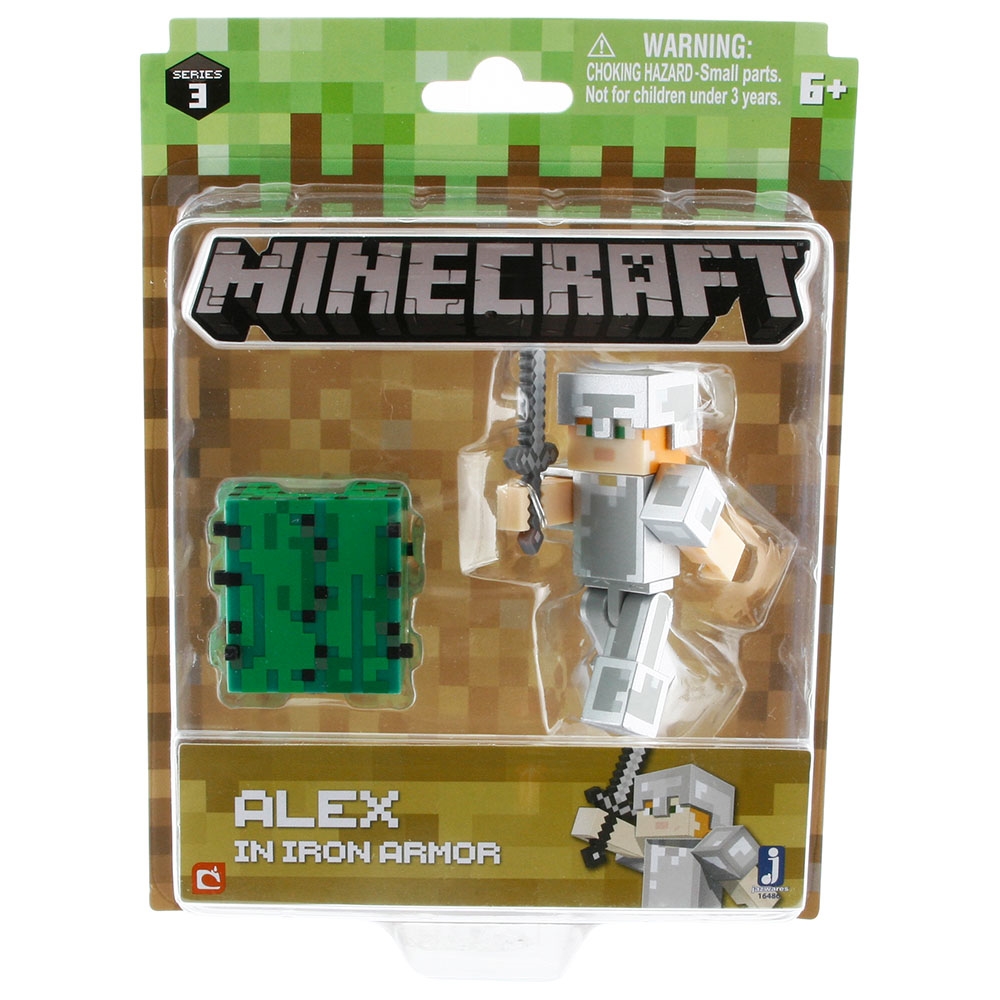 Minecraft Alex Metal Zırhlı Figür Oyuncak 7 cm