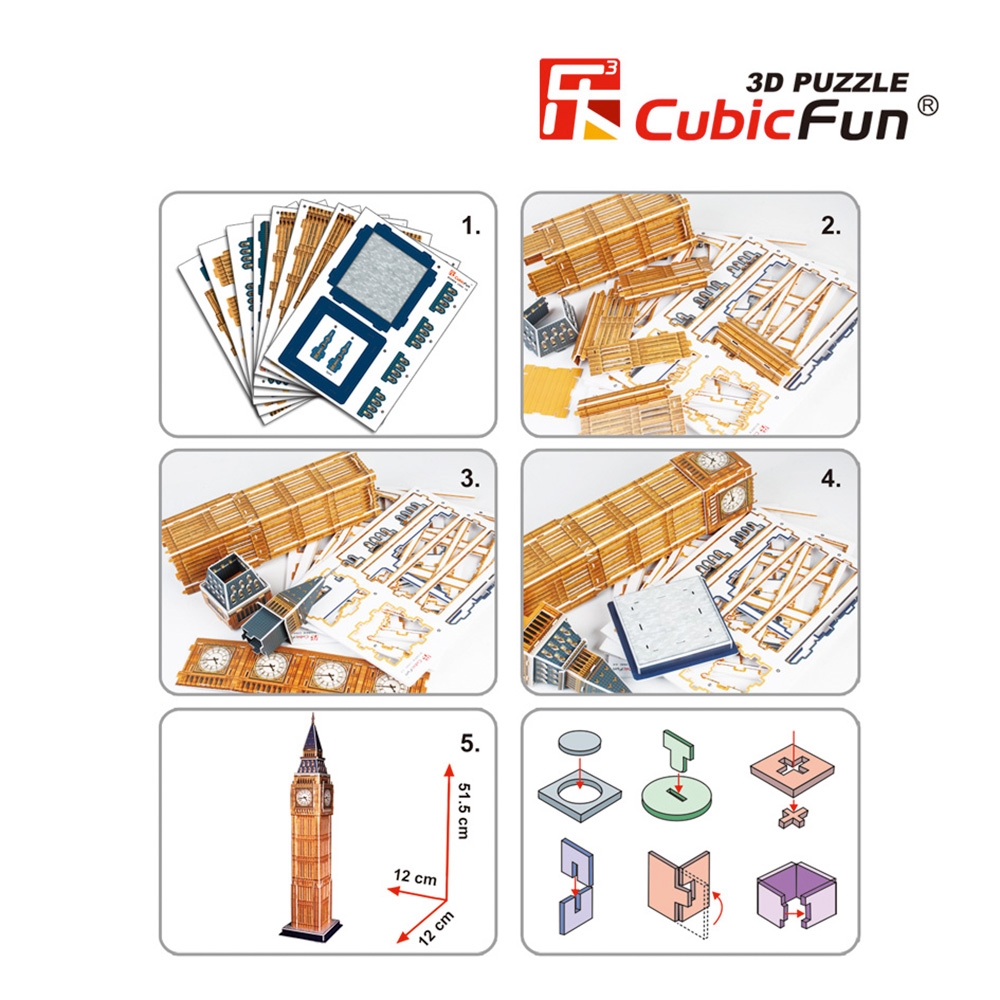 Cubic Fun 3D 47 Parça Puzzle Big Ben