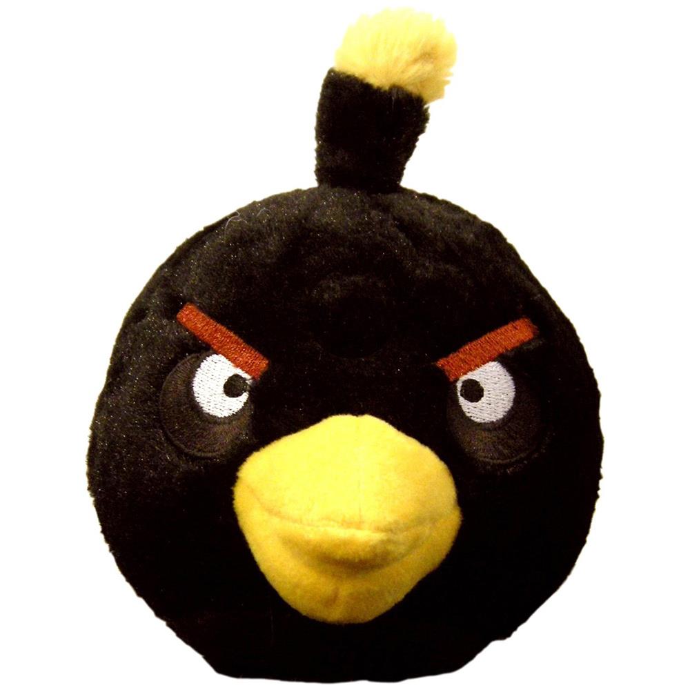 Angry Birds Bombacı Siyah Kuş Sesli Peluş 20 cm