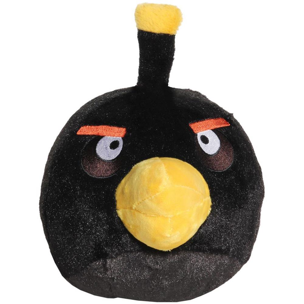 Angry Birds Bombacı Siyah Kuş Sesli Peluş 10 cm