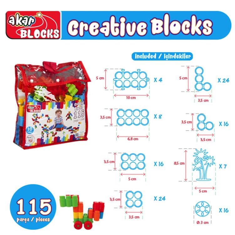 Akar Oyuncak Creative Blocks 115 Parça