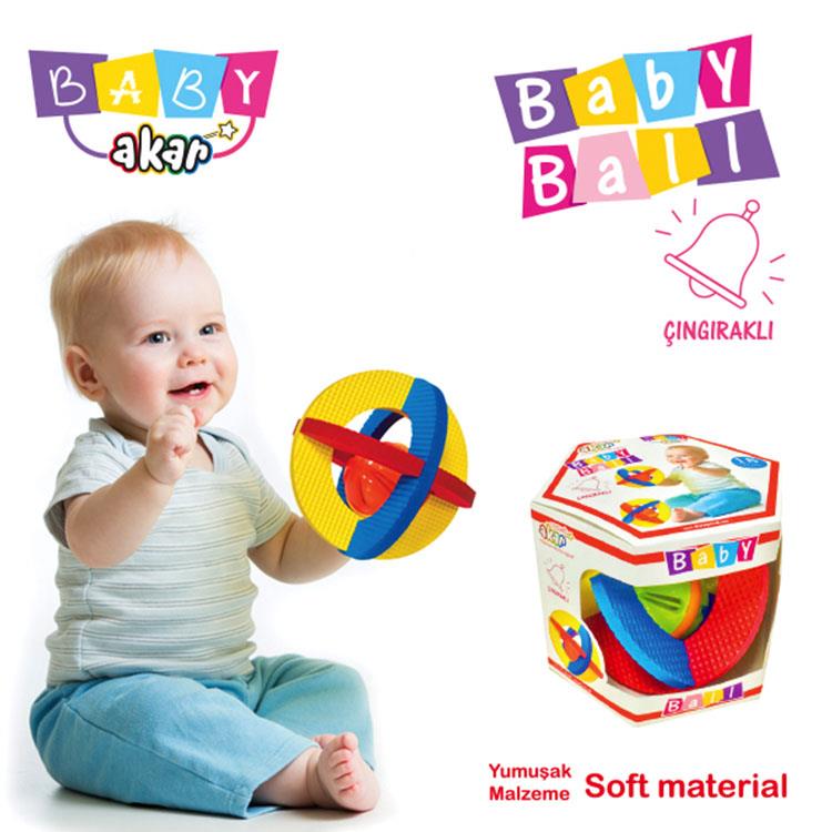 Akar Oyuncak Çıngıraklı Bebek Topu