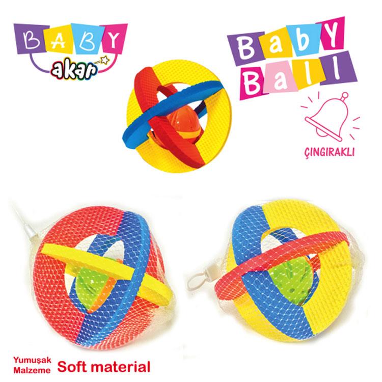 Akar Oyuncak Çıngıraklı Bebek Topu Küçük