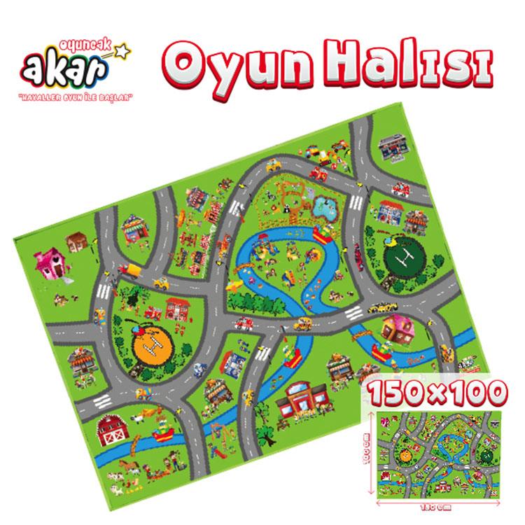 Akar Oyuncak Oyun Halısı City 150X100 cm