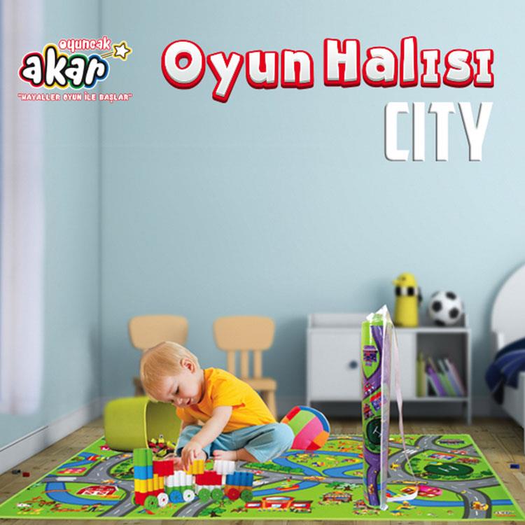 Akar Oyuncak Oyun Halısı City 150X100 cm