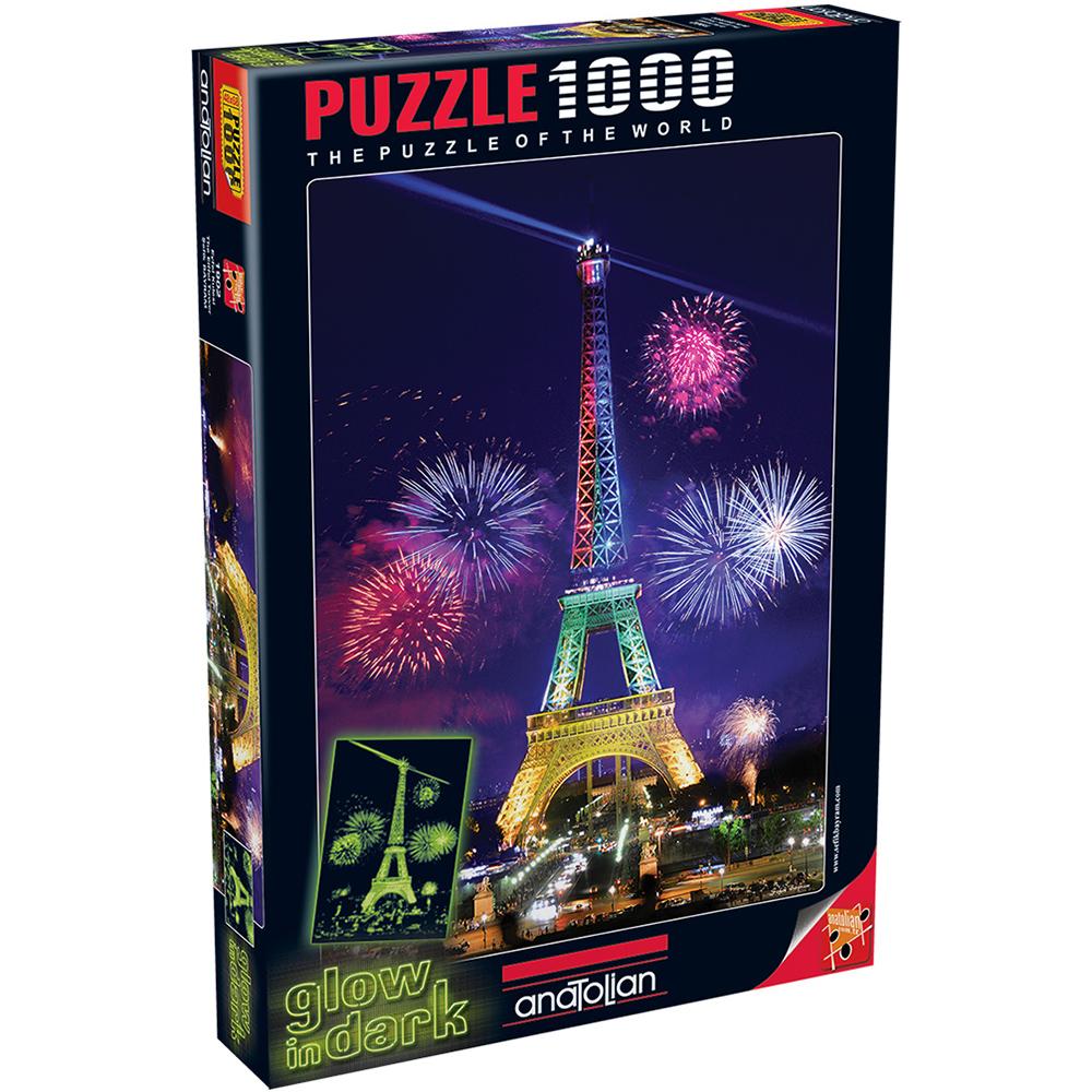 Anatolian 1000 Parça Neon Puzzle Eyfel Kulesi