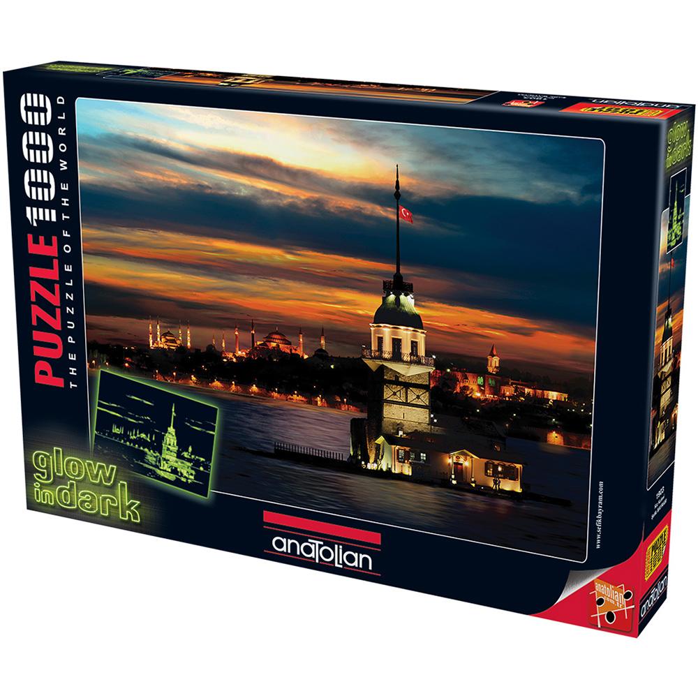 Anatolian 1000 Parça Neon Puzzle Kız Kulesi