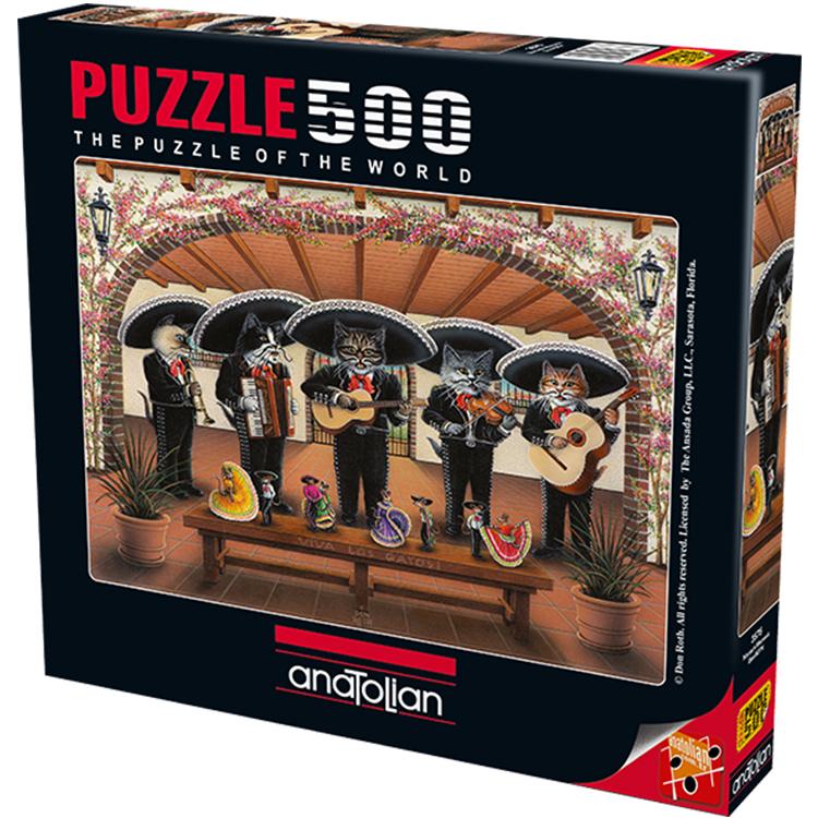 Anatolian 500 Parça Puzzle Mariachi Meowsic