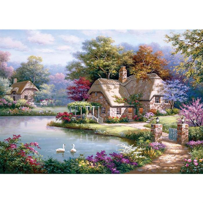 Anatolian 1500 Parça Puzzle Kuğular Ve Kır Evi