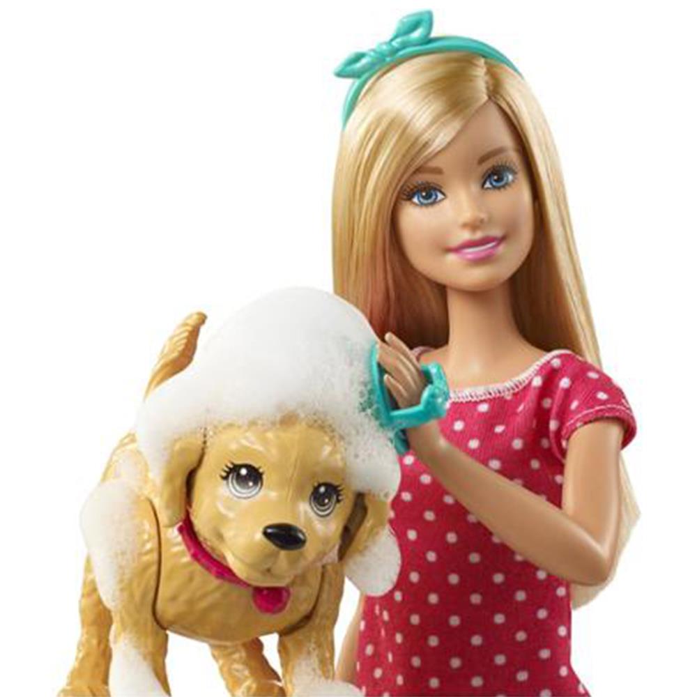Barbie ve Köpekçik Banyo Keyfi Oyun Seti