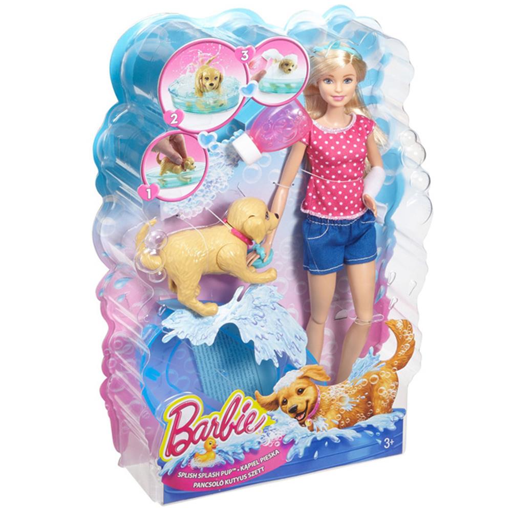 Barbie ve Köpekçik Banyo Keyfi Oyun Seti