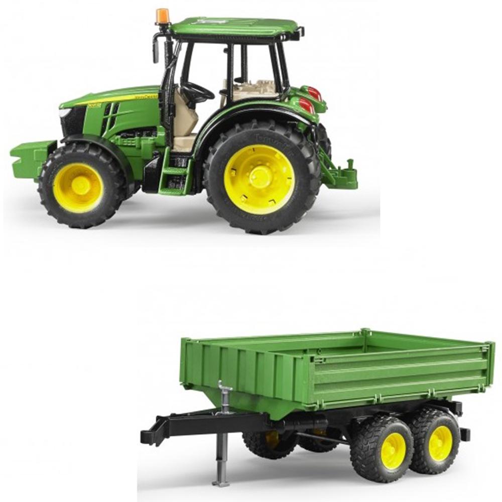 Bruder John Deere 5115M Traktor & Romork 2108