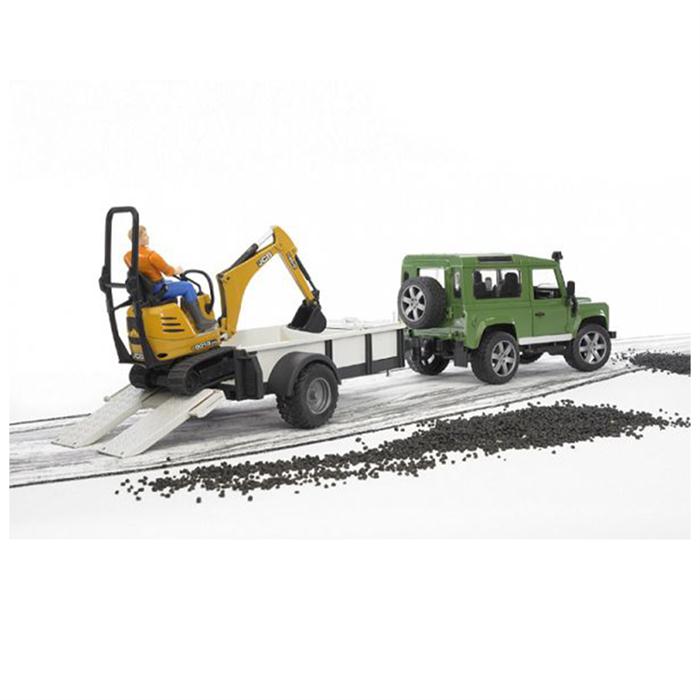 Bruder Land Rover Arazi Aracı Ve Jcb Mini Kazıcı