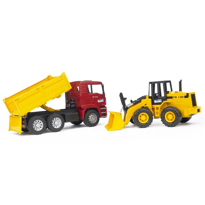 Bruder Damperli Kamyon Ve Fr 130 Kepçe İş Makinası