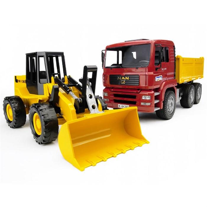 Bruder Damperli Kamyon Ve Fr 130 Kepçe İş Makinası