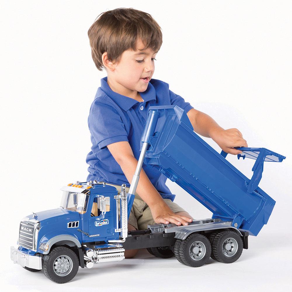 Bruder Mack Granite Damperli Kamyon - Mavi