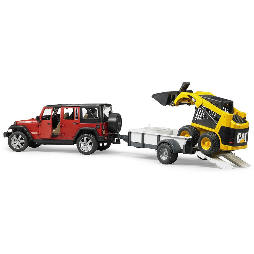 BruderJeep Wrangler U. Rubicon & Cat Yükleyici