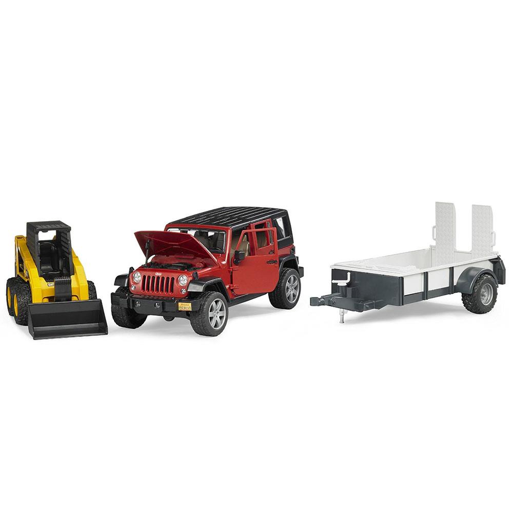 BruderJeep Wrangler U. Rubicon & Cat Yükleyici