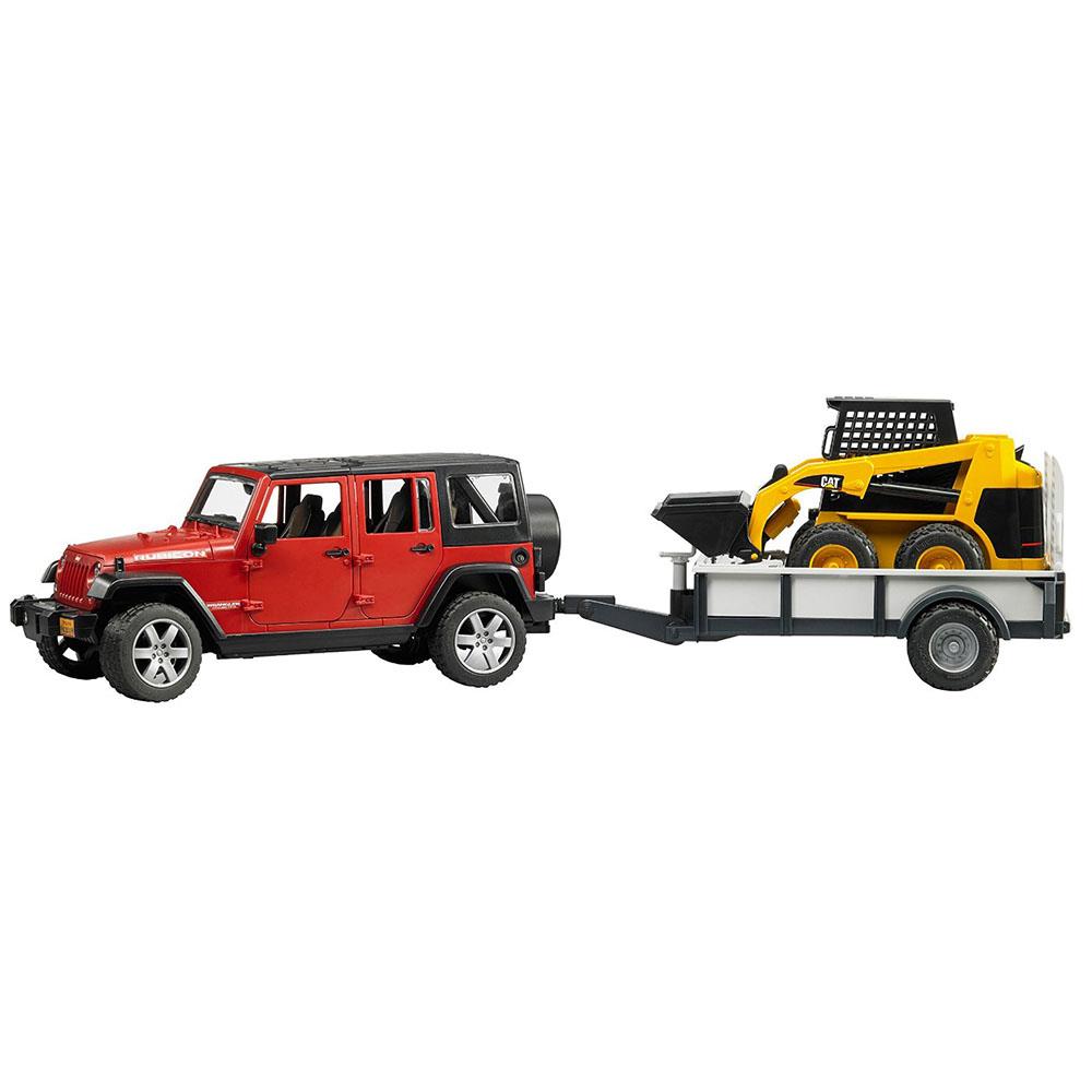 BruderJeep Wrangler U. Rubicon & Cat Yükleyici