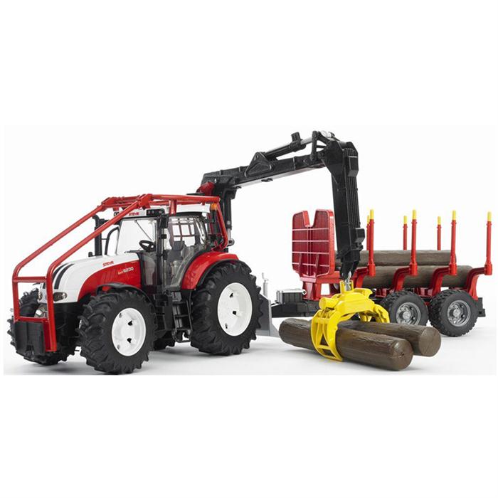 Bruder Steyr Cvt 6230 Forestry Römorklu Traktör İş Mak