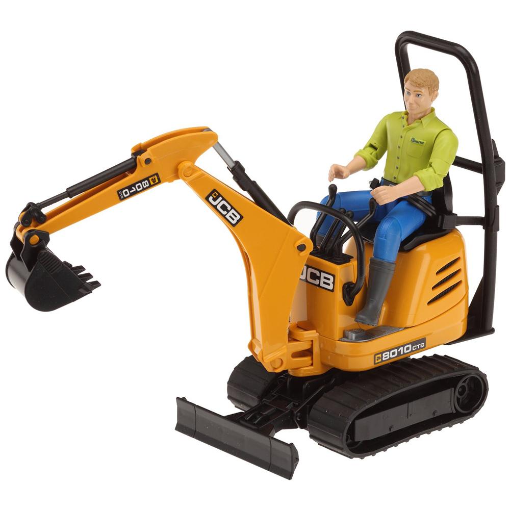 Bruder JCB MikroBagger 8010 CTS & İnşaat İşçisi