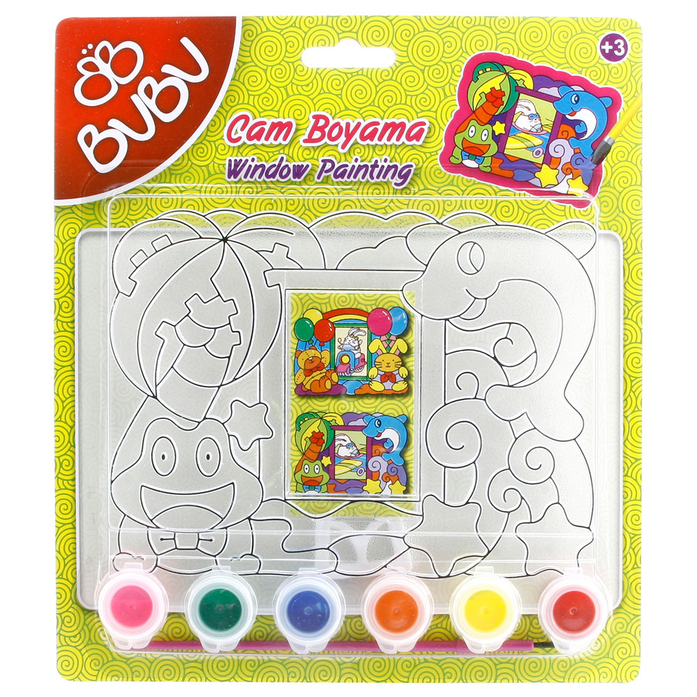 Bubu Cam Boyama Seti Çerçeve Şekilli Model 2