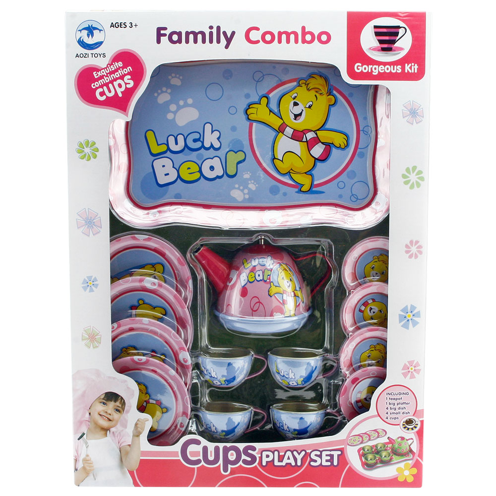 Metal Tepsili Çay Seti