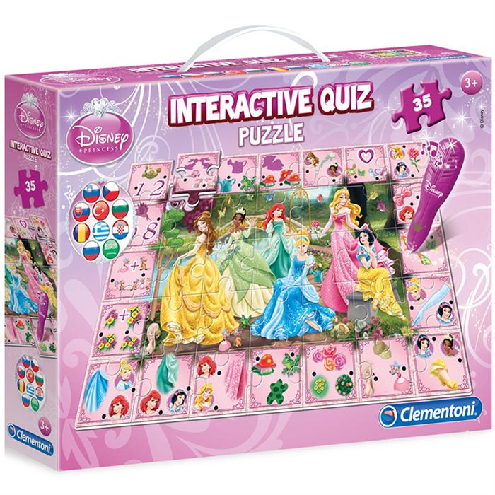 Clementoni Interactive Quiz Puzzle Yarışması Disney Prenses 35 Pa