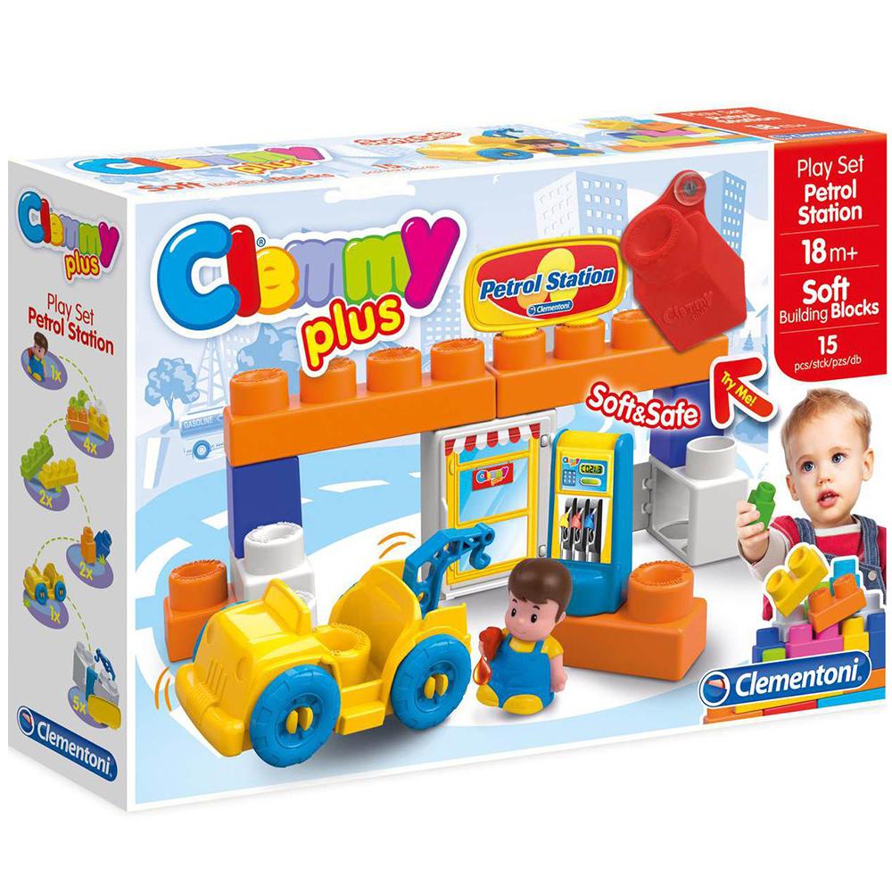 Clementoni Clemmy Plus Yakıt İstasyonu Soft Bloklar Oyun Seti 15