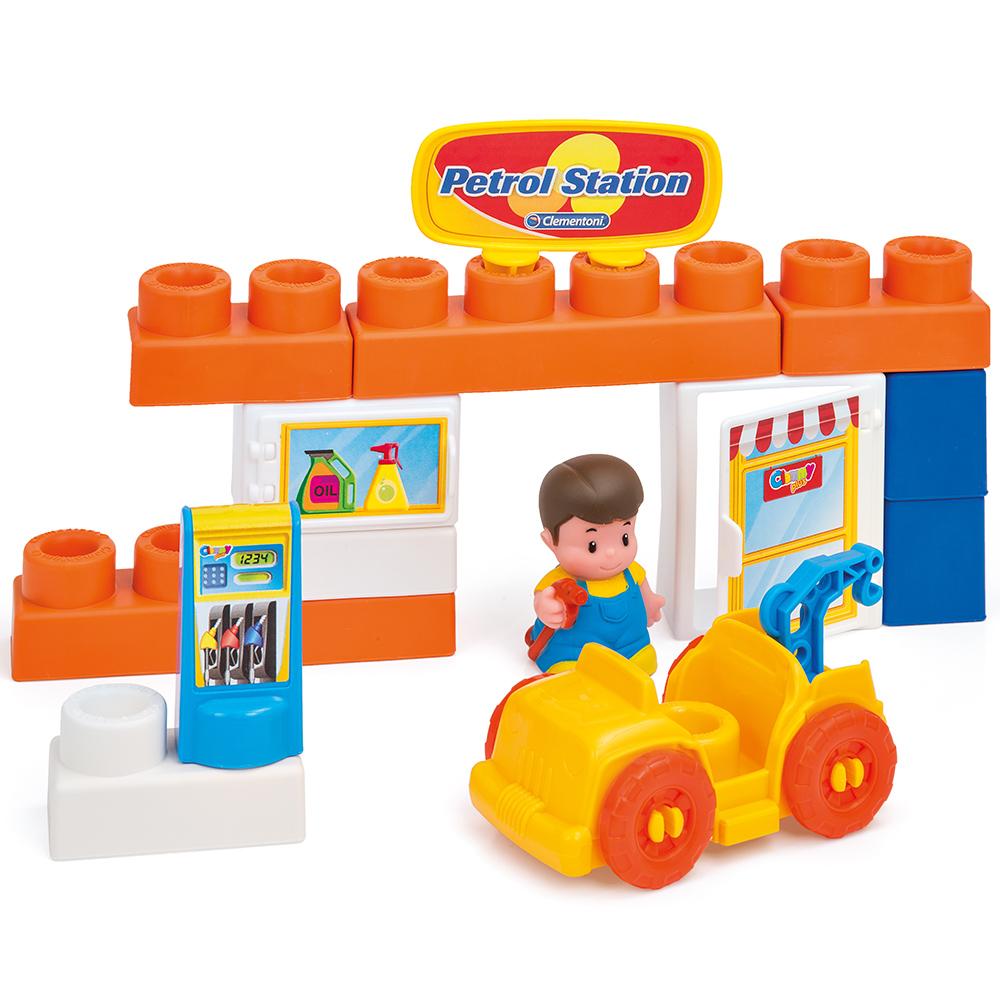 Clementoni Clemmy Plus Yakıt İstasyonu Soft Bloklar Oyun Seti 15