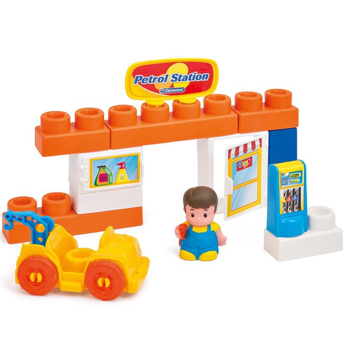 Clementoni Clemmy Plus Yakıt İstasyonu Soft Bloklar Oyun Seti 15