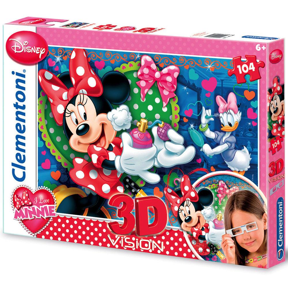 Clementoni 3D Çocuk Puzzle 104 Parça Minnie